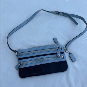 Coach Blue and Black Crossbody Bag